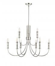 Millennium 29209-PN - Potiss 9-Light Chandelier Ceiling Light Polished Nickel