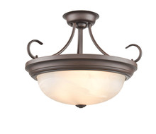 Millennium 4775-RBZ - 3-Light Semi-Flush Ceiling Mount Rubbed Bronze