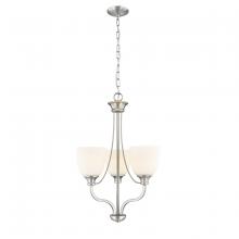 Millennium 492003-BN - Alberta 3-Light Chandelier Ceiling Light Brushed Nickel