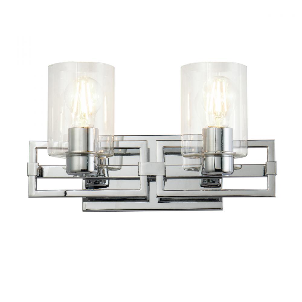 Estes 2 Light Bath Vanity Light In Chrome