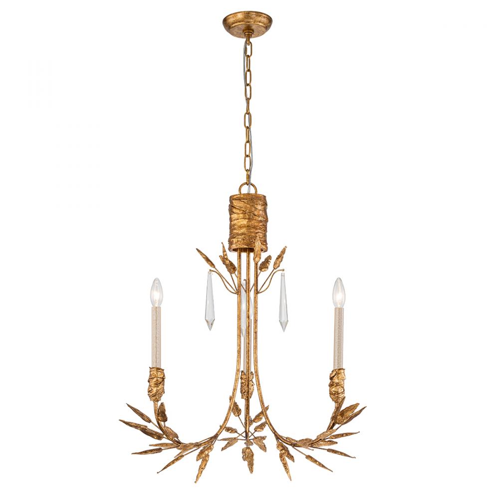 Palm d&#39;Or 3 Light Chandelier