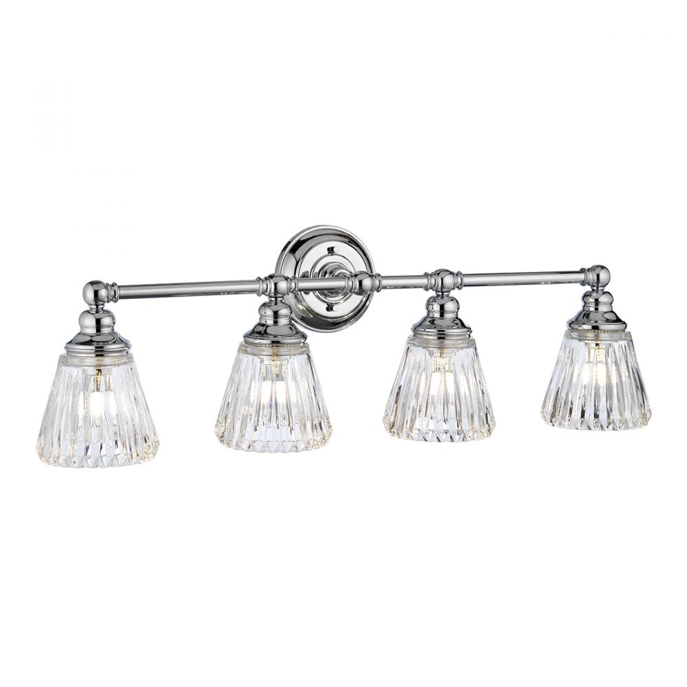 Keynes 4 Light Bath Light in Polished Chrome