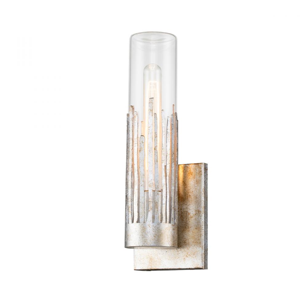 Sawgrass 1 Light Sconce in Silver Leaf