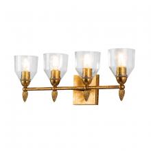 Lucas McKearn BB1000G-4F2G - Felice 4 Light Bath Bar in Gold