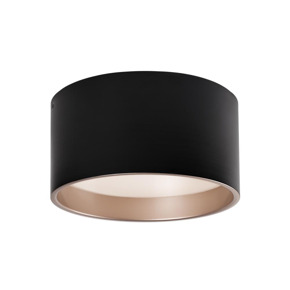 Mousinni 14-in Black LED Flush Mount