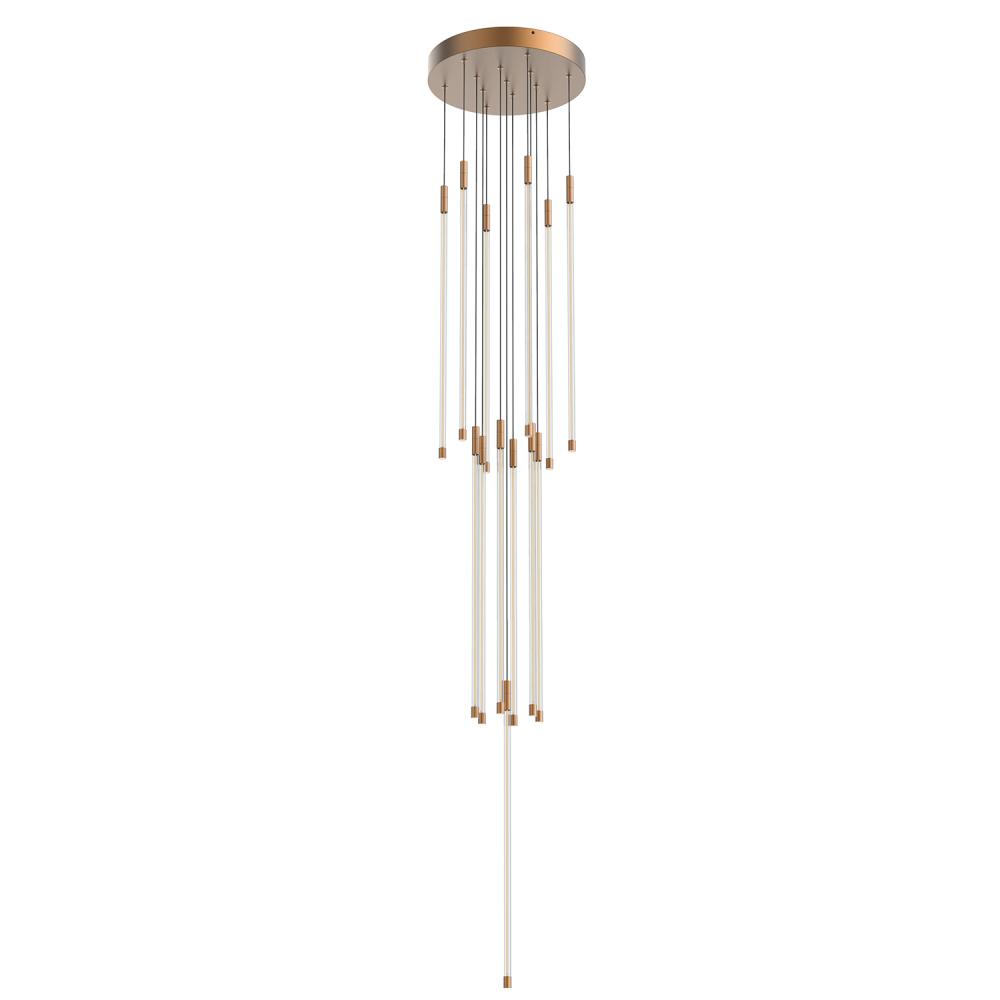 Motif 27-in Brushed Gold LED Multi Pendant