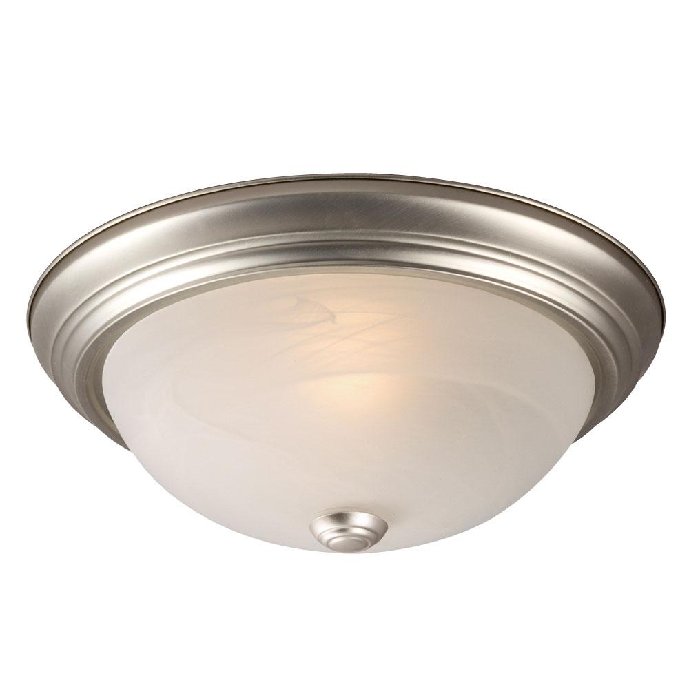 Flush Mount Ceiling Light - in Pewter finish with Marbled Glass