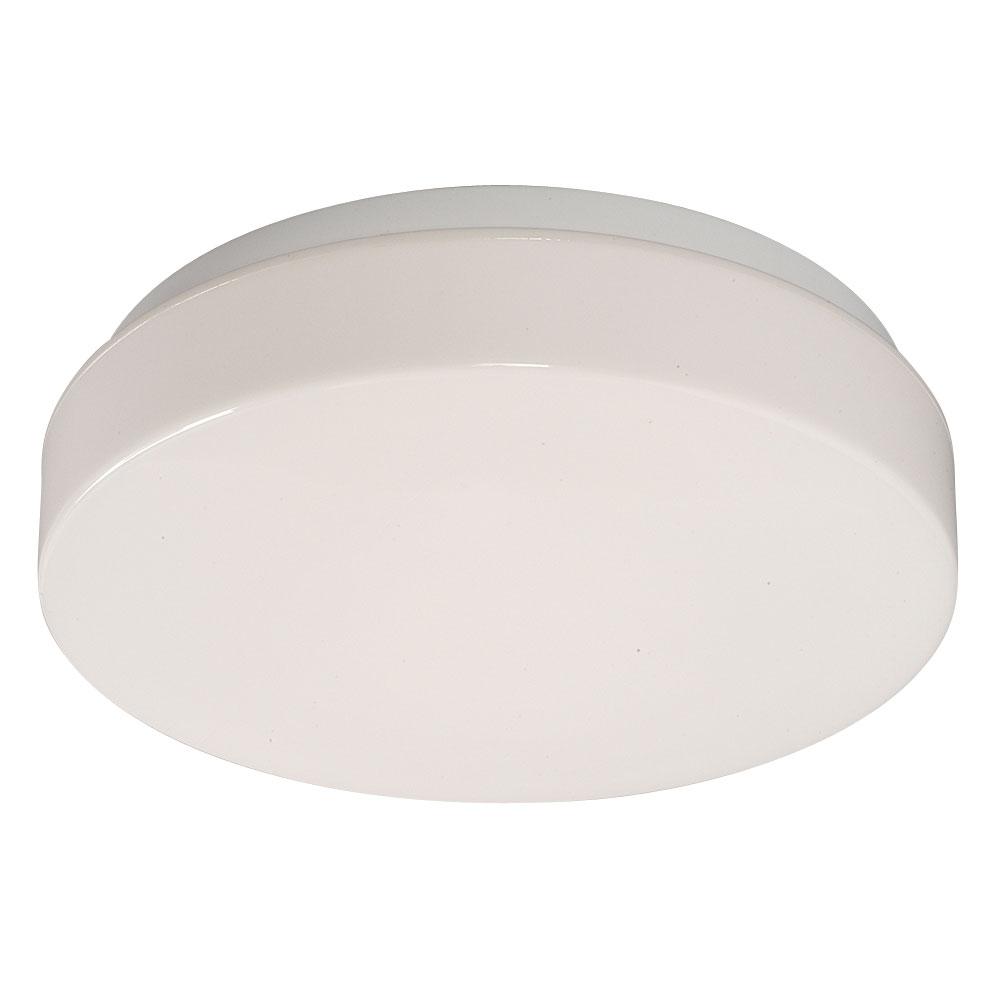 LED Flush Mount Ceiling Light or Wall Mount Fixture - in White finish with White Acrylic Lens