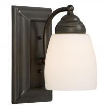 Galaxy Lighting 724131ORB - Single Light Vanity - Oil Rubbed Bronze w/ Satin White Glass