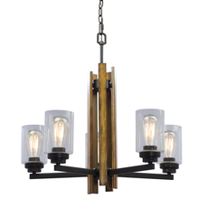 Galaxy Lighting 822783BK/WD - 5L CHANDELIER BK/WD