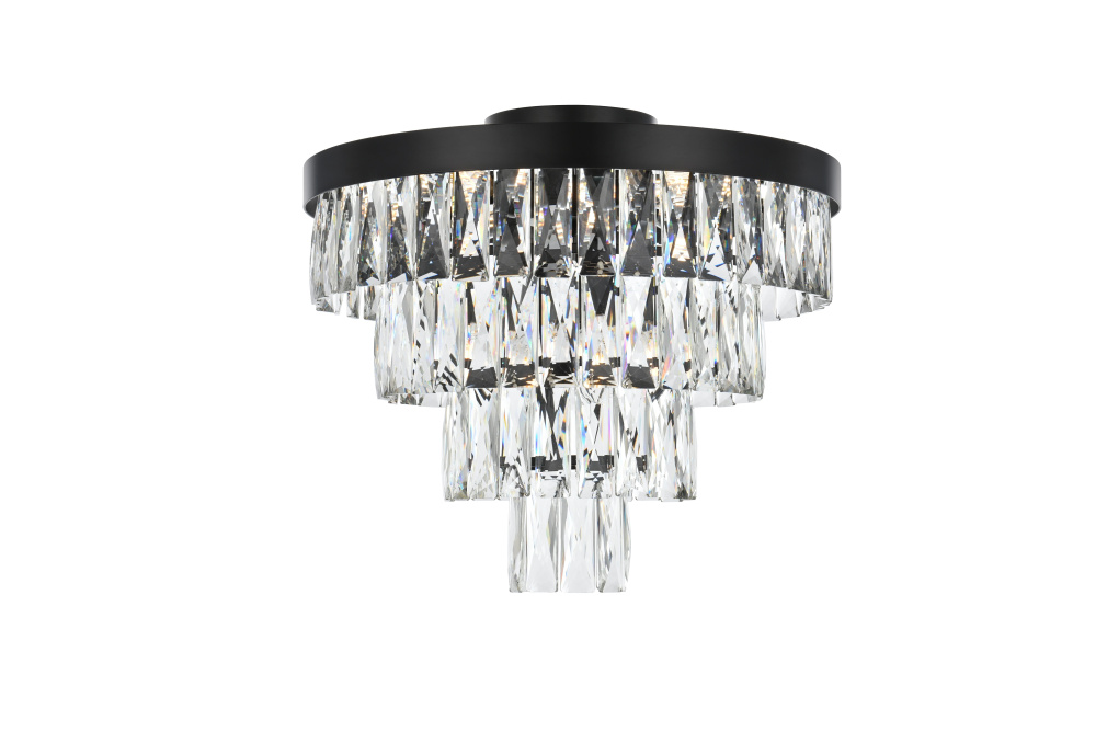 Flush Mount D18&#34;H15.5&#34;L6 Black