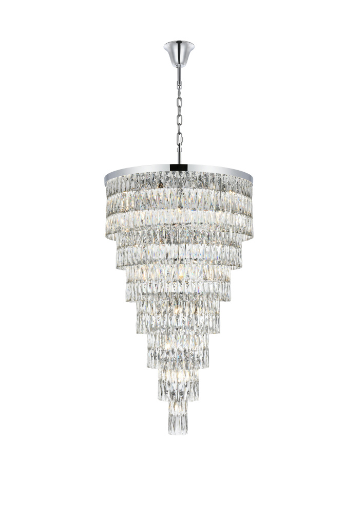 Pendant D32&#34;H54&#34;L41 Chrome