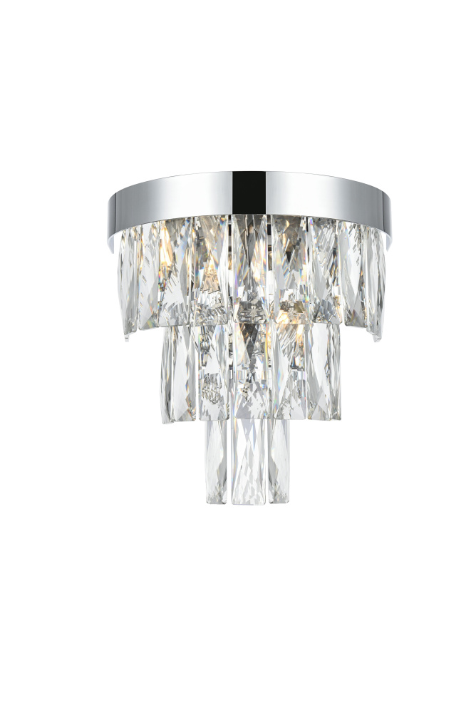 Wall Sconce W10&#34;S6.3&#34;H10.5&#34;L2 Chrome