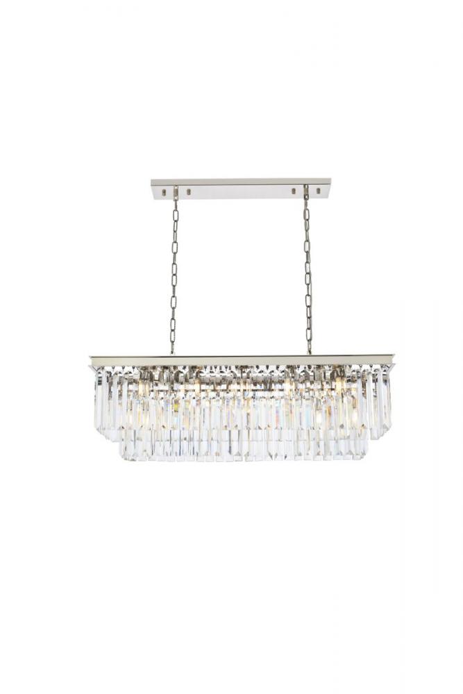 Sydney 12 light polished nickel Chandelier Clear Royal Cut Crystal