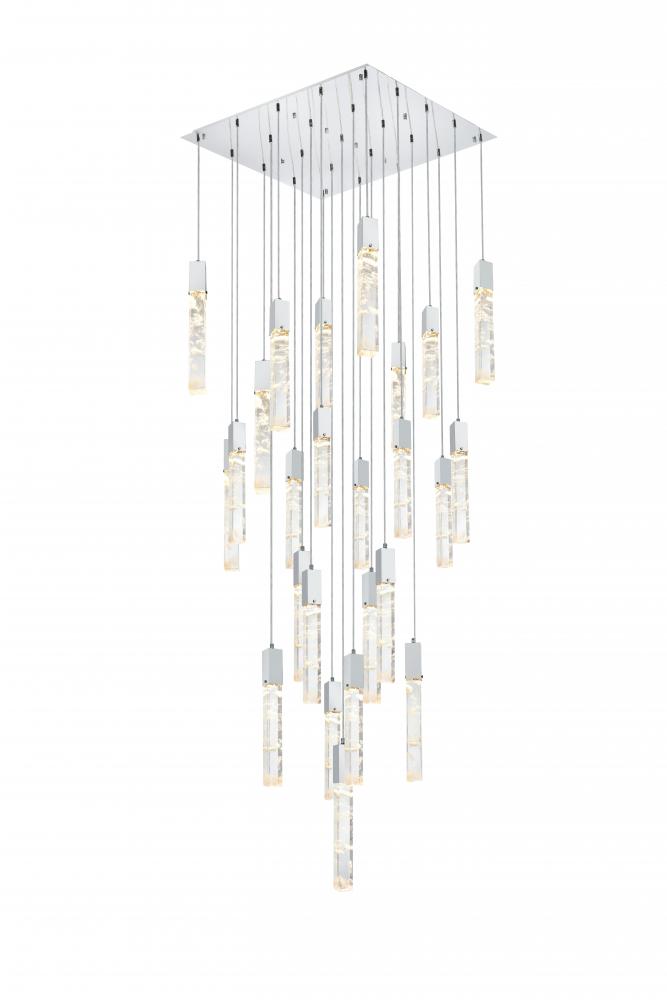 Aurora 36 inch Chandelier in Chrome