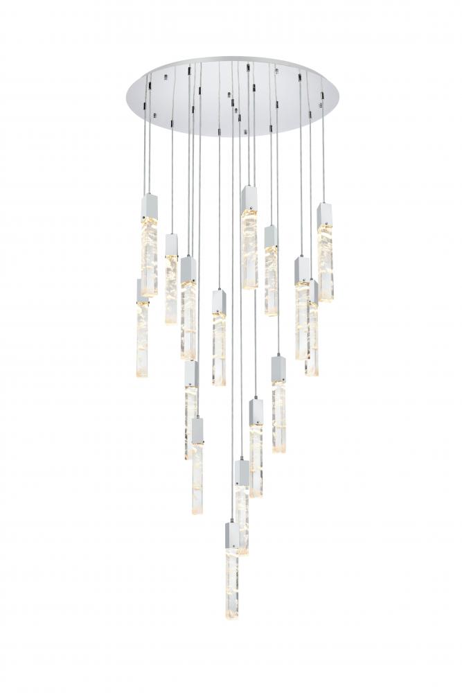 Aurora 36 inch Chandelier in Chrome