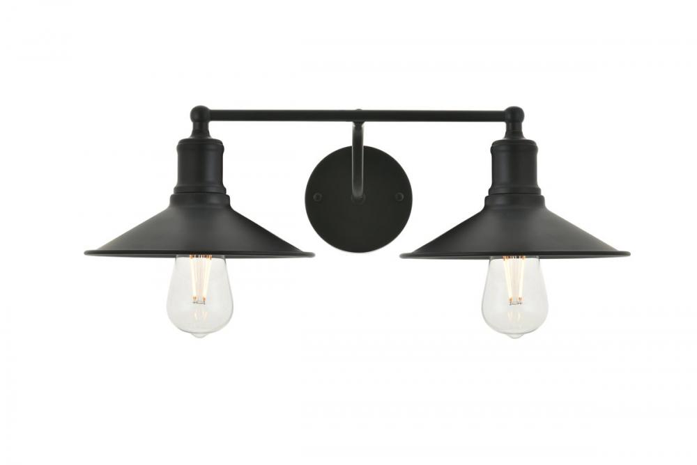 Etude 2 light black Wall Sconce