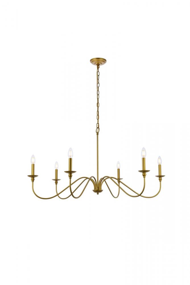 Rohan 42 inch chandelier in brass