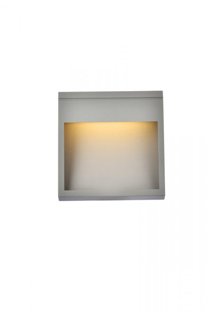 Raine Integrated LED wall sconce in silver