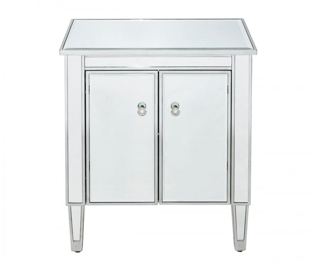 Cabinet 2 doors 24in. W x 16in. D x 26in. H in antique silver paint