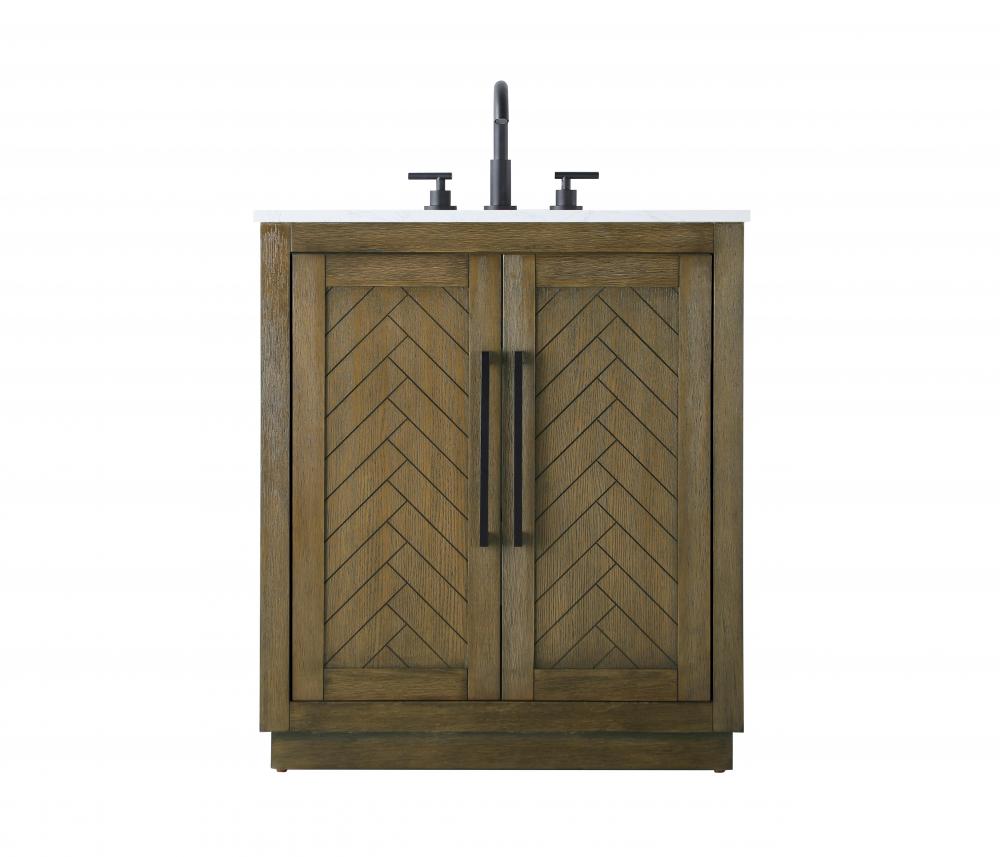 30 inch Single Bathroom Vanity in Hazel Oak