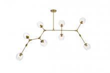 Elegant 1712G74BR - Cavoli 74 Inch Chandelier in Brass