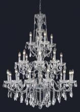 Elegant 2016G36C/RC - St. Francis 24 Light Chrome Chandelier Clear Royal Cut Crystal