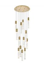 Elegant 2089G30SG - Aurora 30 inch Chandelier in Satin Gold