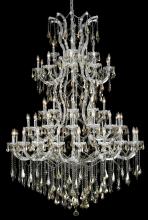 Elegant 2801G54C-GT/RC - Maria Theresa 61 Light Chrome Chandelier Golden Teak (Smoky) Royal Cut Crystal