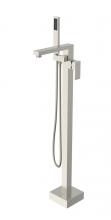 Elegant FAT-8002BNK - Henry Floor Mounted Roman Tub Faucet with Handshower in Brushed Nickel