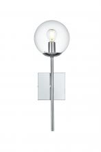 Elegant LD2359C - Neri 6 Inch Wall Sconce Clear Shade in Chrome