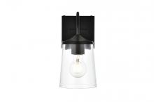 Elegant LD7313W5BLK - Avani 1 light Black and Clear Bath Sconce