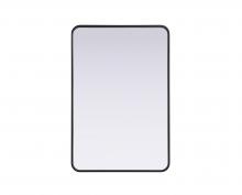 Elegant MR8A2740BLK - Contour Metal Rectangle Mirror 27x40 in Black