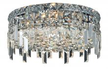 Elegant V2031F14C/RC - MaxIme 4 Light Chrome Flush Mount Clear Royal Cut Crystal