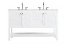 Elegant VF16454DWH - 54 inch Double Bathroom Vanity in White