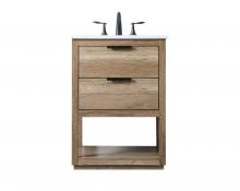 Elegant VF19224NT - 24 Inch Single Bathroom Vanity In Natural Oak