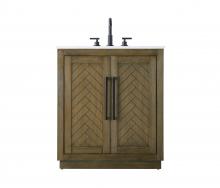 Elegant VF29030HO - 30 inch Single Bathroom Vanity in Hazel Oak