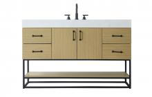 Elegant VF29254MHB - 54 inch Single Bathroom Vanity in Honey Brown