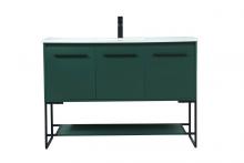 Elegant VF42548MGN - 48 inch Single bathroom vanity in green