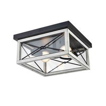 DVI DVP43370BK+BIW-CL - County Fair 2 Light Flush Mount