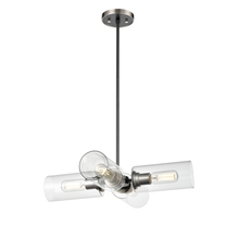 DVI Lighting DVP24705SN+GR-CL - Barker 4 Light Pendant