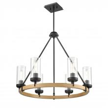 DVI Lighting DVP38626EB+NW-CL - OKANAGAN 6 LIGHT FOYER PENDANT