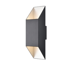 DVI Lighting DVP43061SS+BK - Brecon Outdoor Square 18 Inch 2 Light Sconce