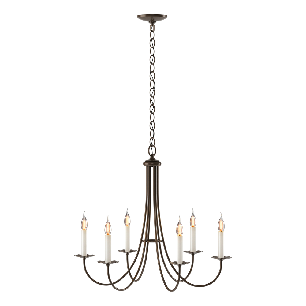 Simple Sweep 6 Arm Chandelier