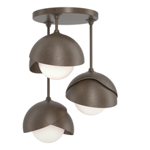 Hubbardton Forge - Canada 121374-SKT-05-05-GG0711 - Brooklyn 3-Light Double Shade Semi-Flush