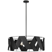 Dainolite CDO1-304C-MB-BK - 4 Light Incandescent Chandelier, Matte Black with Black Ribbon