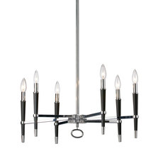 Dainolite LAN-246C-PC - 6 Light Incandescent Chandelier, Polished Chrome Finish