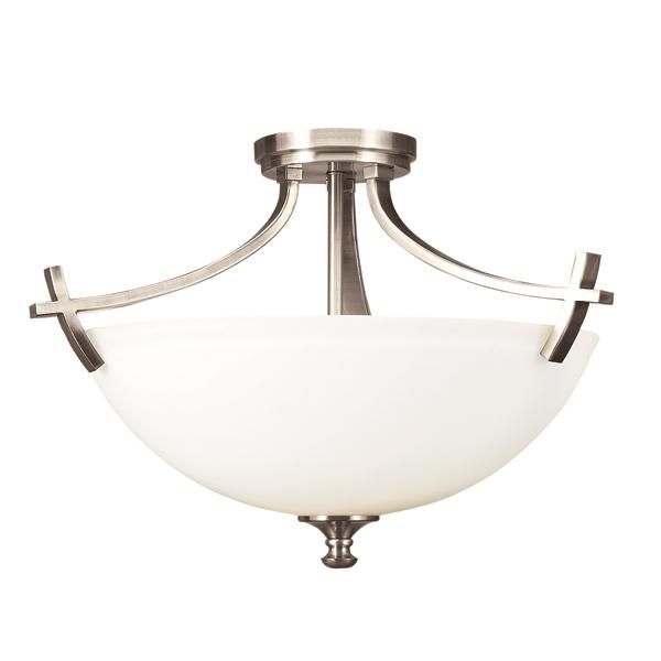 Tivoli Semi Flush Mount Brushed Chrome