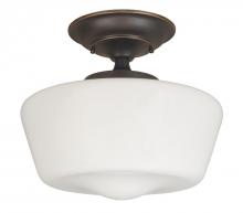 World Imports WI900788 - Luray 1-Light Oil-Rubbed Bronze Semi-Flush Mount Light