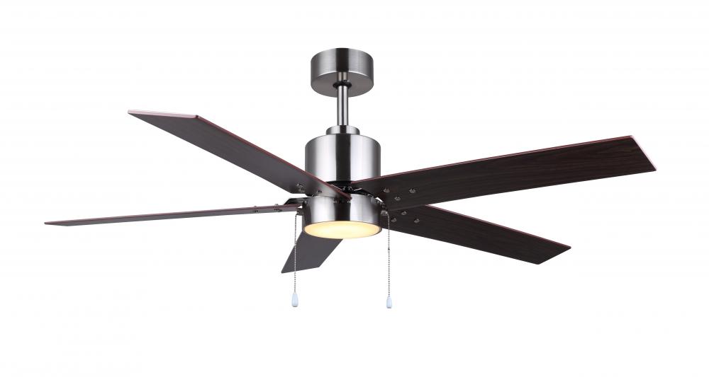 Rhonda 52 in. Indoor Brushed Nickel Standard Ceiling Fan with Soft White Integrated LED